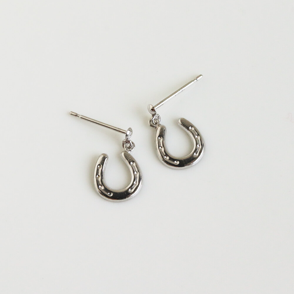 ゴールド ホースシュー ピアス | K10WG〈web限定〉
