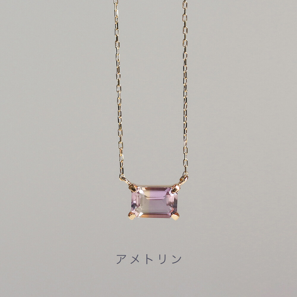 K10PG SAKURA ドロップストーンネックレス(40cm K10 PG
