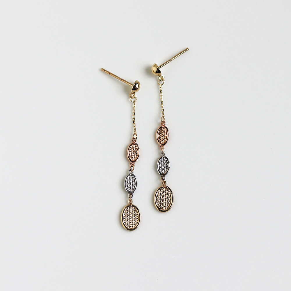 スリーカラー ピアス | K14YG / WG / PG〈Web限定〉