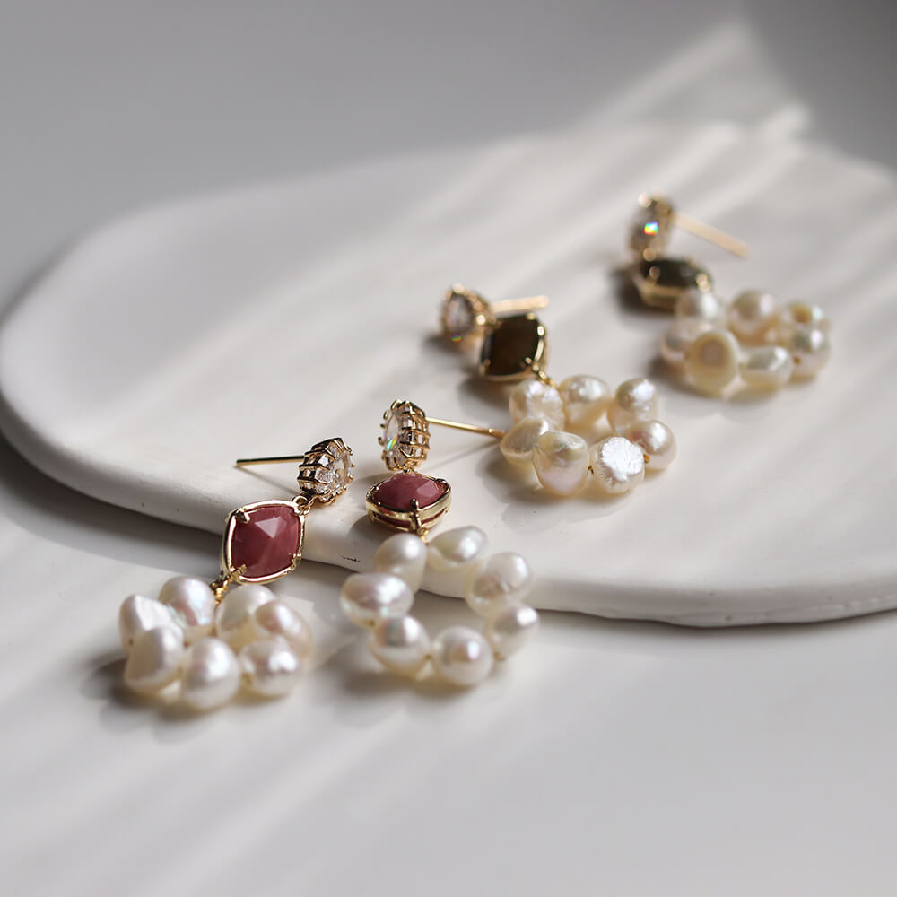 パール / カラーストーン ピアス