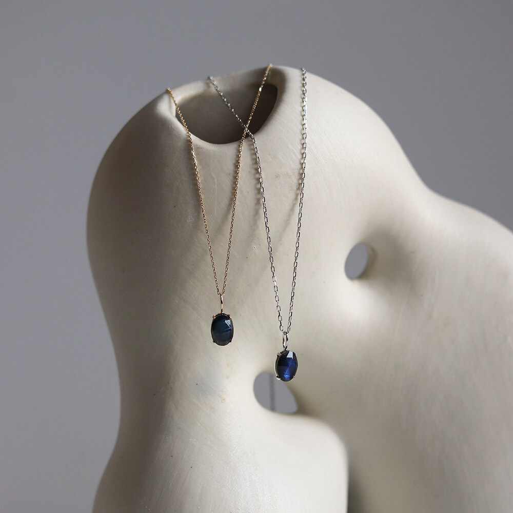 ラブラドライト / オニキス ペア ネックレス | K10YG/K10WG〈Web/北千住店/ルミネ有楽町店限定〉