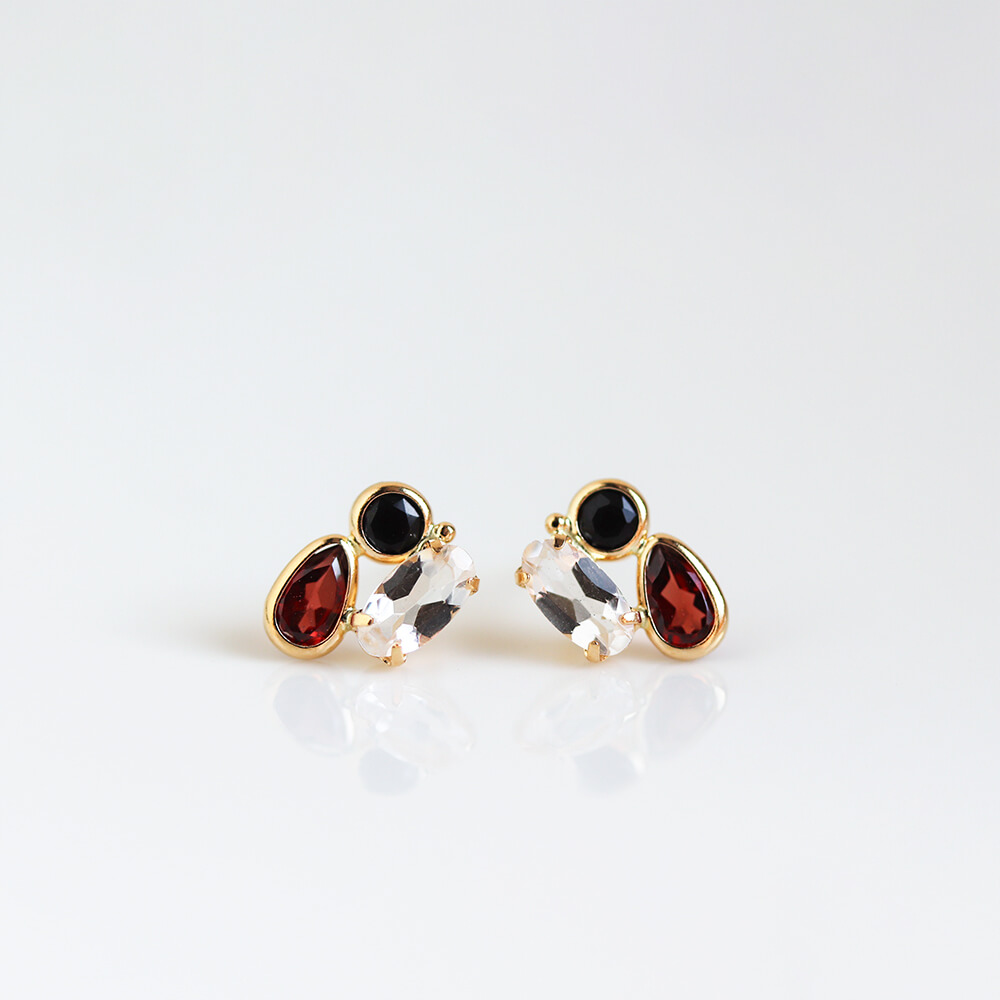 マルチカラー ストーン ピアス | K18〈Web限定〉